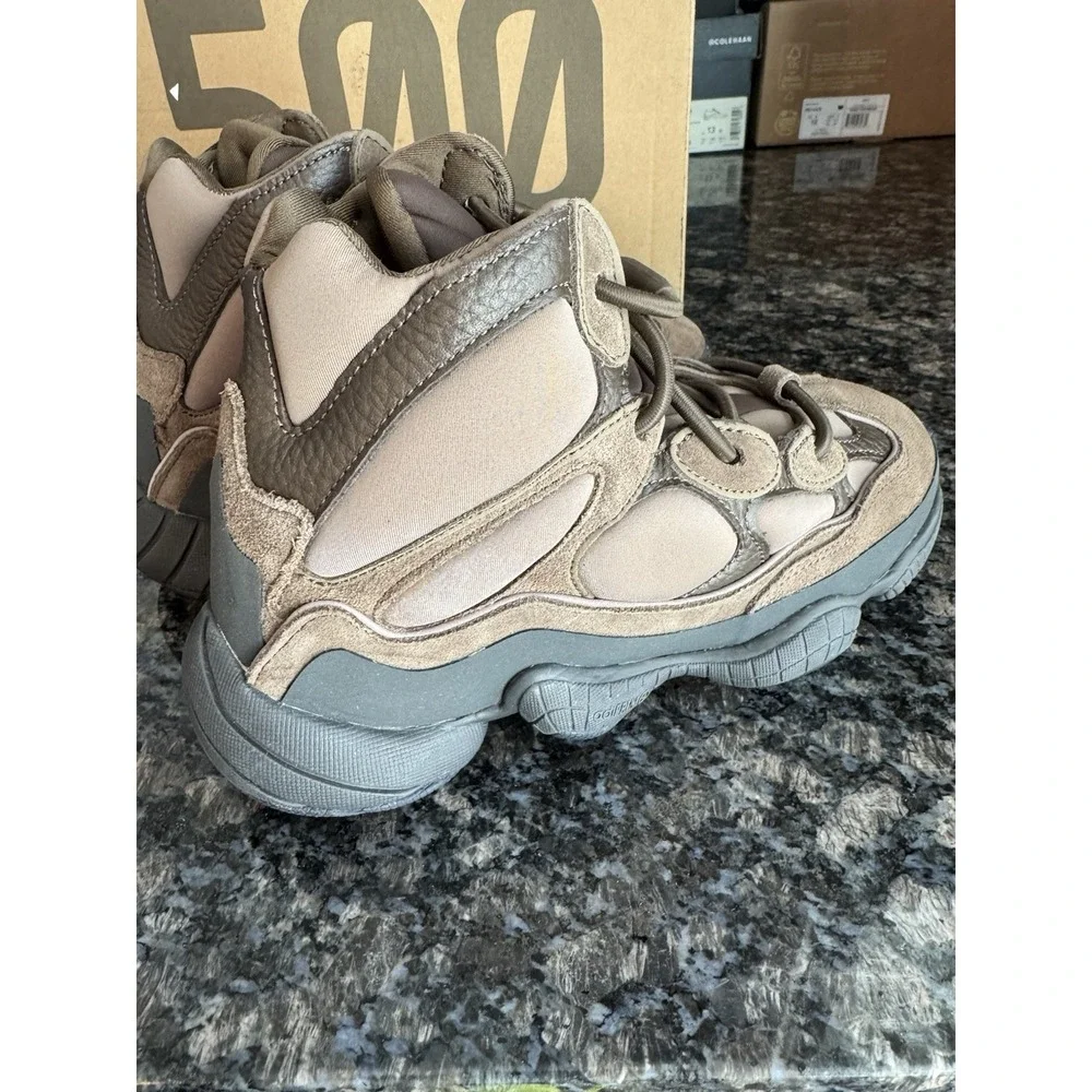 Adidas Yeezy 500 High Taupe Black GX4553 Mens 5.5 Womens 6.5 Suede Sneakers